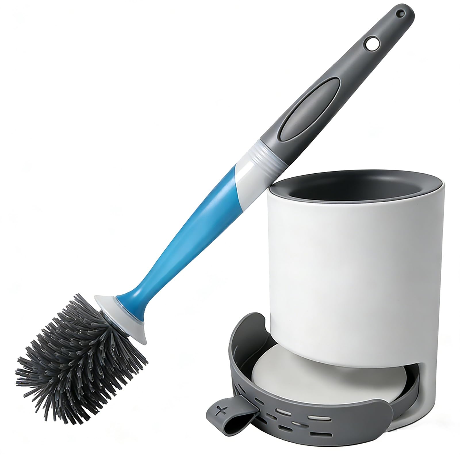 Toilettenbürste Set, Silikon Toilettenbürste mit schnell trocknendem Halter für Badezimmer, 2026, langlebig und leicht zu reinigen, unverzichtbares Badezimmerzubehör