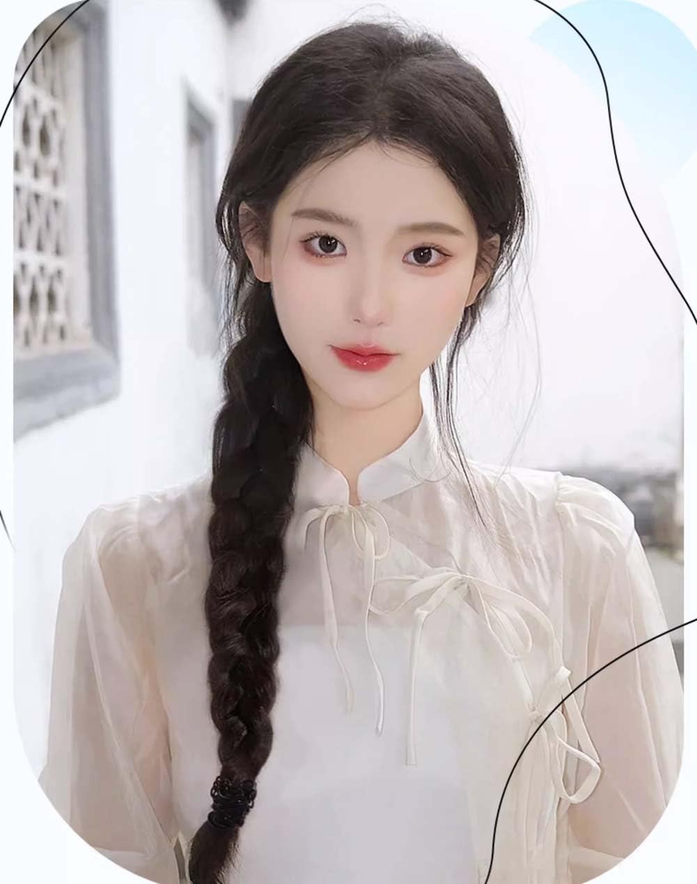 2Pcs Braided Ponytail Extensions with Hair Ties Soft Synthetic Hair Pieces for Women Girls Daily Wear 19.7 Inch Suitable for parties birthdays - Image 4
