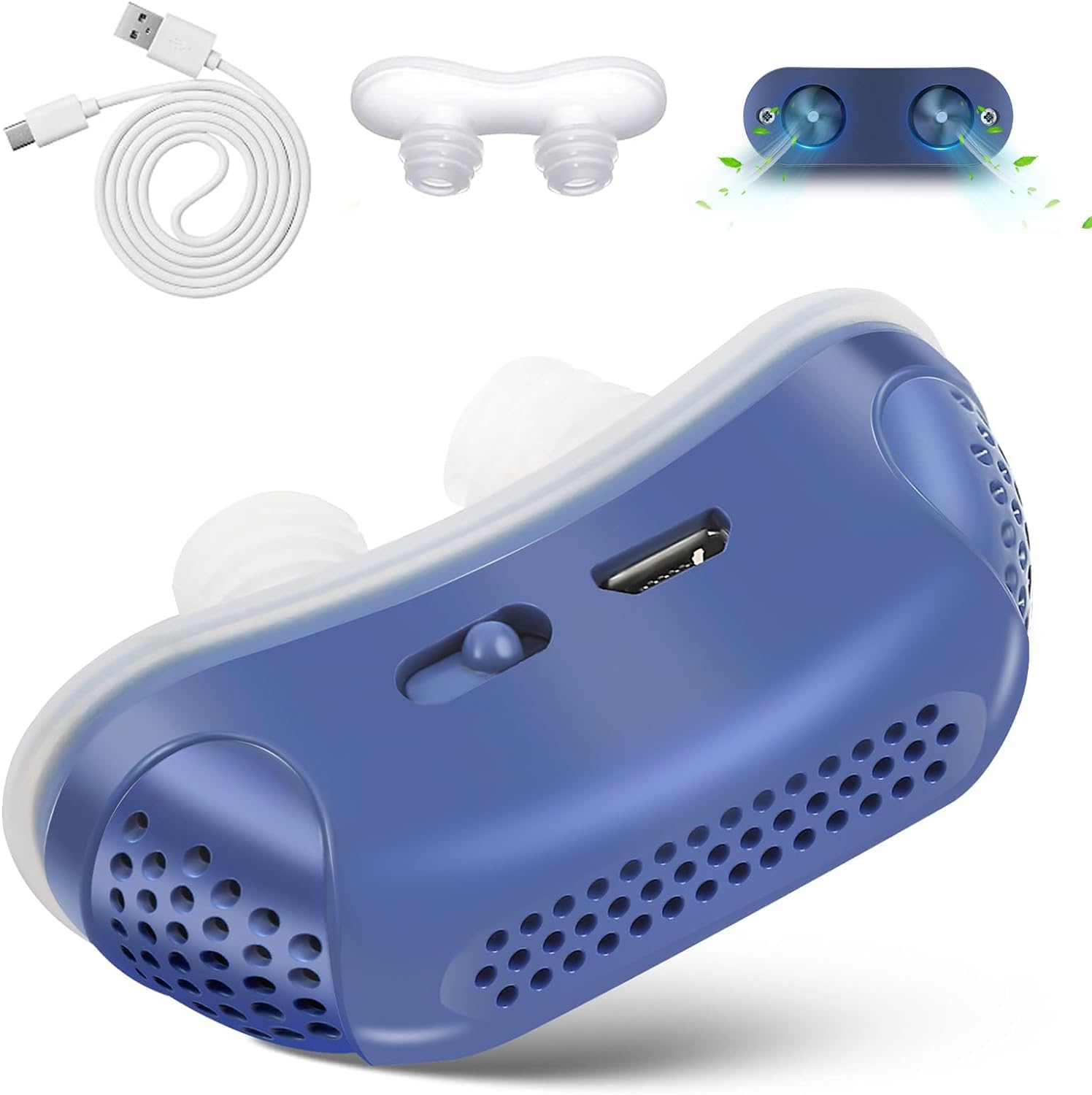 Anti Snoring Devices,Double Vortex Anti Snoring Device,Effective Snoring Prevention,Snoring Solution for Men and Women, Adjustable and Breathable,Up to 8 Hours,Suitable for All Nose Shapes