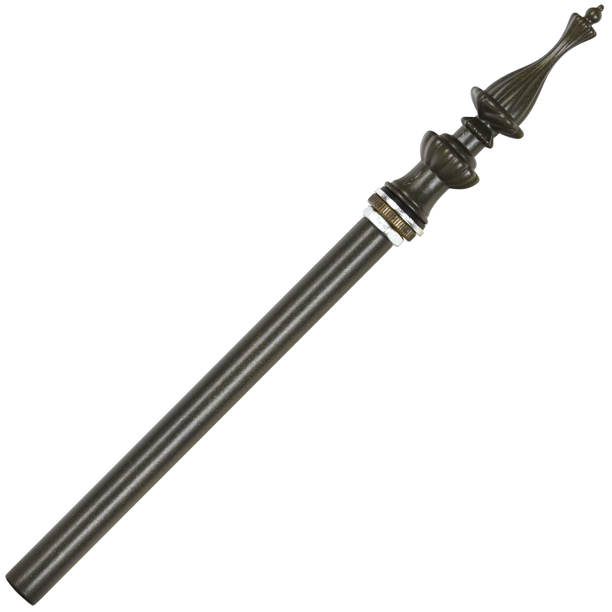 Bieye SS020 Lampshade Support with Finial for Tiffany Style Stained Glass Floor Lamp Table Lamp (G3/8 155mm Bronze Crown)