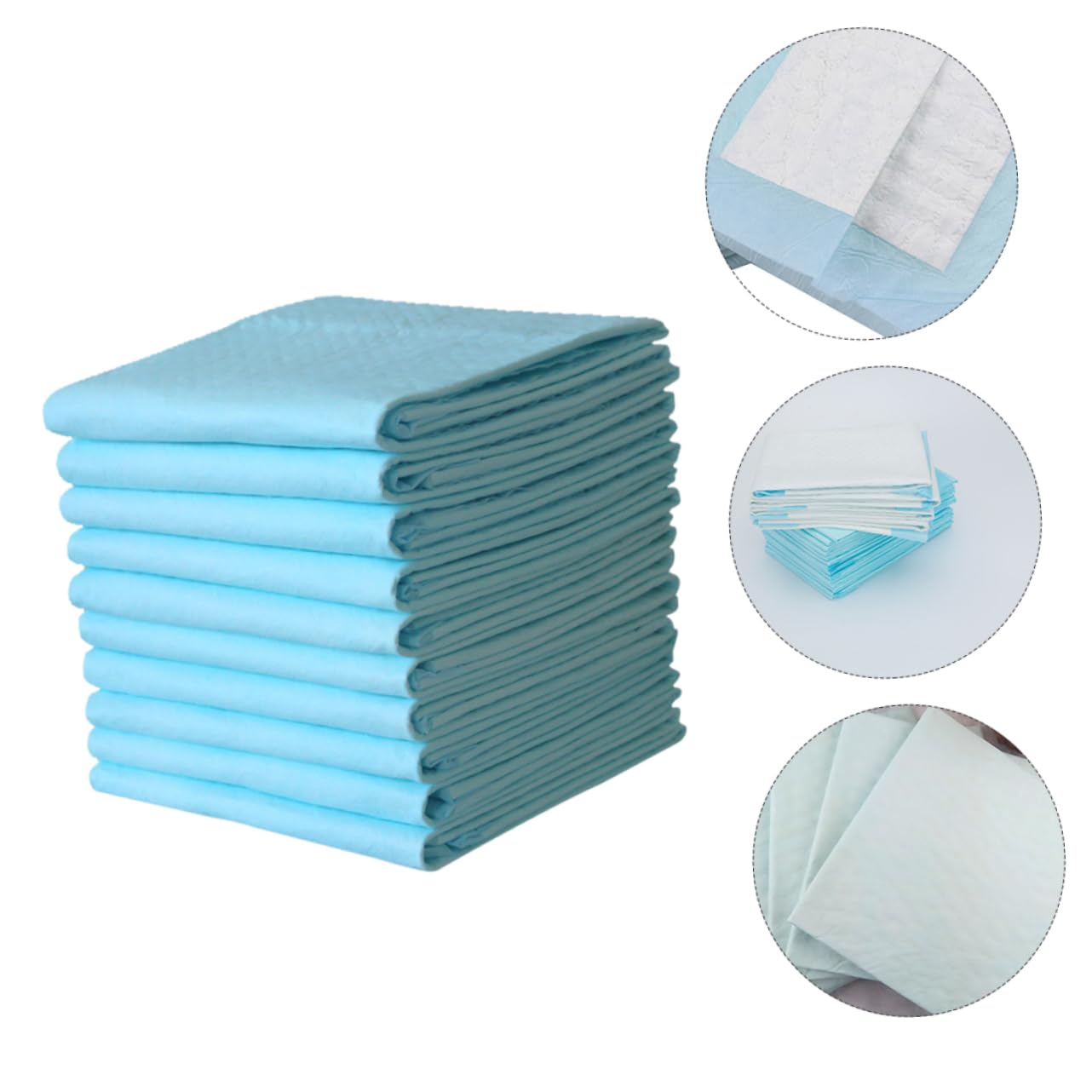 Traverse Monouso per Cuccioli 10 Pezzi Blu Doppio Strato | Tessuto Non Tessuto, Assorbente Usa e Getta, per Pet, Adatto a Periodo Mestruale