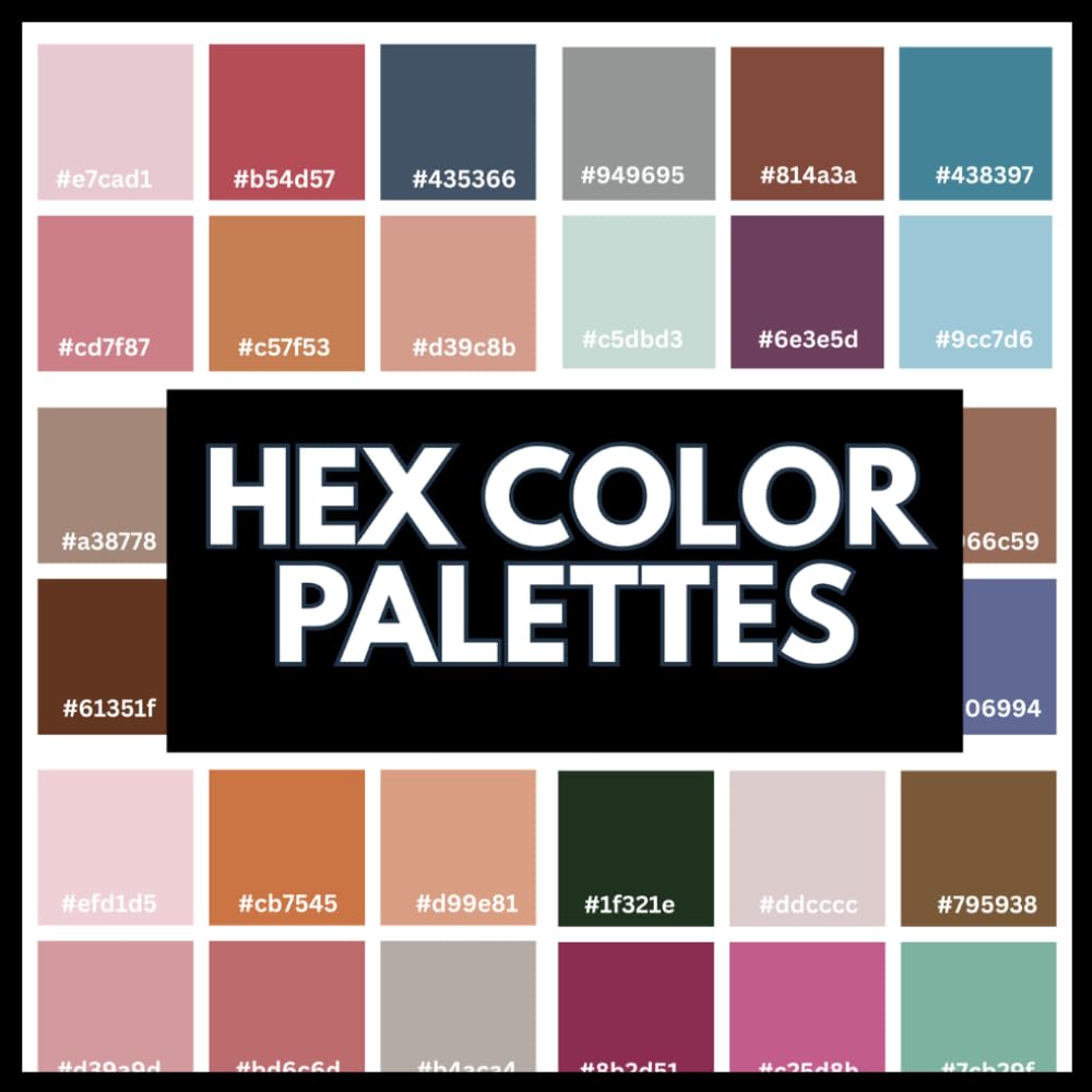 Hex Color Palettes: 200 Curated Color Combinations for Branding, Coding & Design