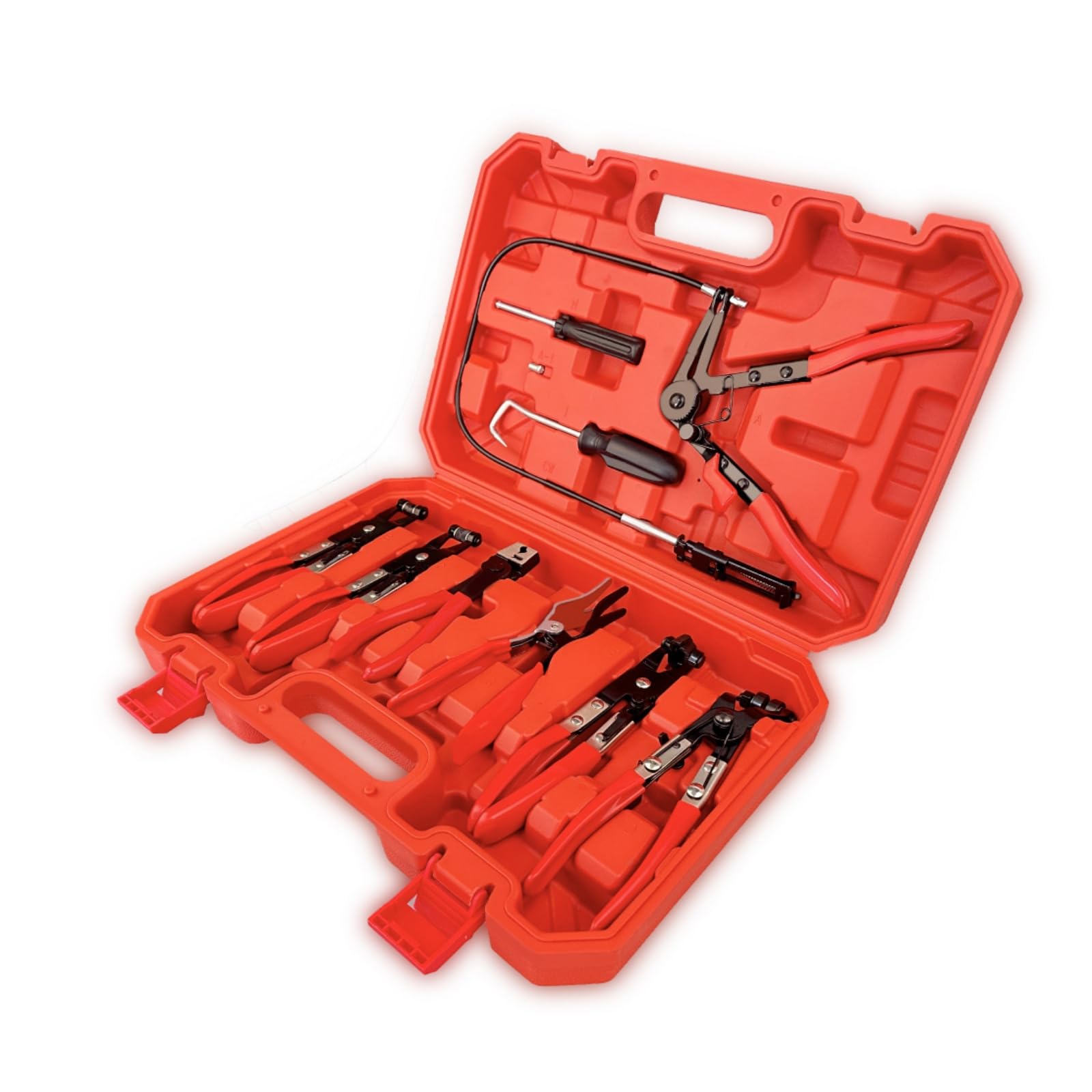 9 Pezzi Pinza a Cavo Flessibile con Valigetta Kit di Pinze Flessibili Utensili per Meccanici