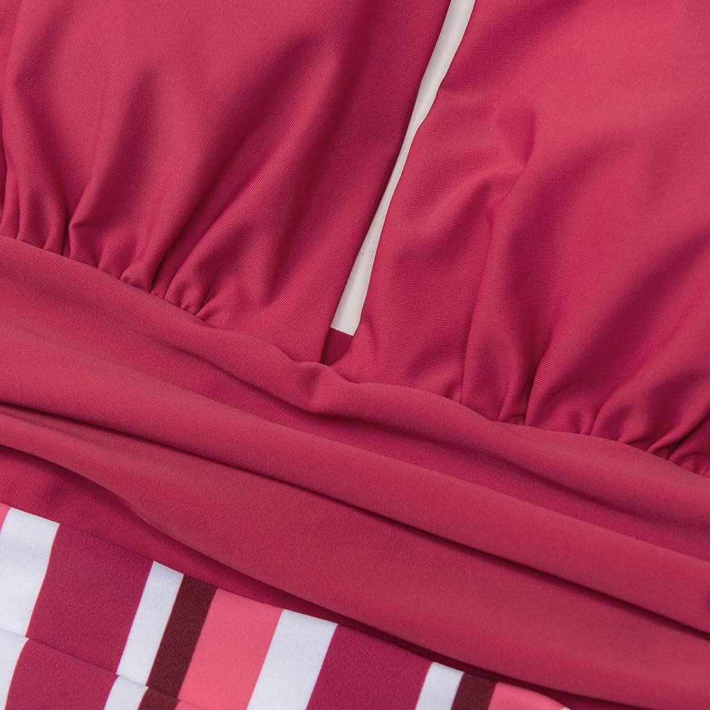 [NEWCES] 女性の水着ネイビーフローラル深い V ネックホルターネックワンピース水着セクシーな背中の開いたレースアップ女性ビー