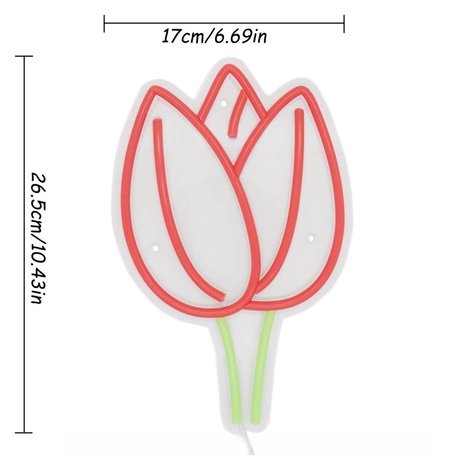 letrero de luz de neón Flor de para rosa para letrero de neón para pared regulable con alimentación por para USB para luz de neón