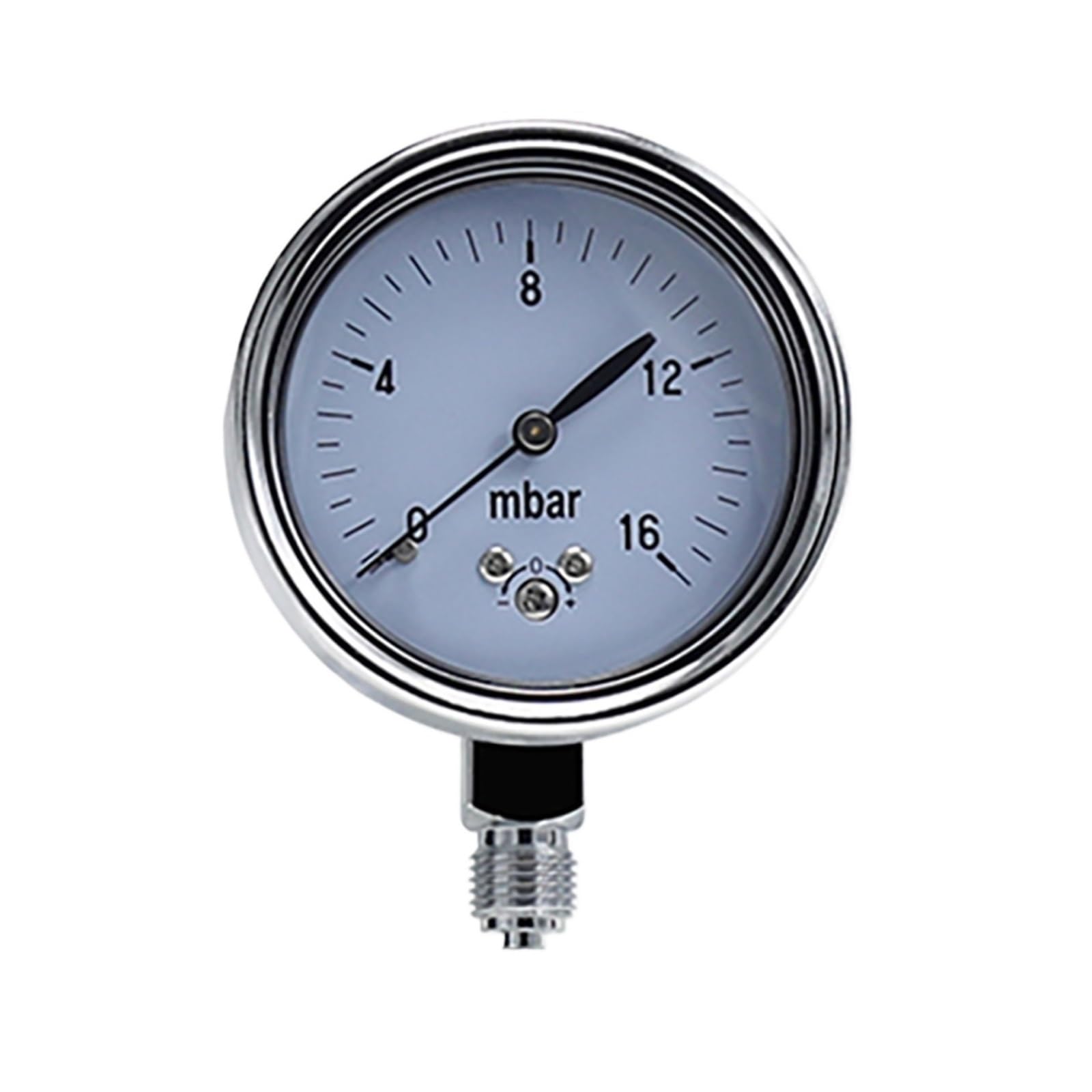 Mbar-Messgerät, 16 mbar, 20, 25, 40, 400, 500, 600, Gasdruckmessgerät, Mbar-Druckmessgerät,Präzise Zifferblattgenauigkeit(0-400mbar)