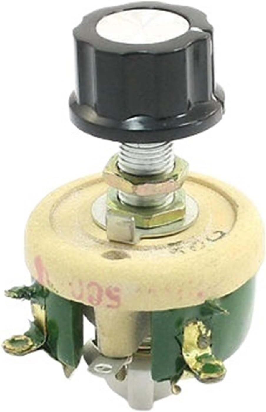 1pc Wirewound Ceramic Potentiometer Adjustable Rheostat Resistor 25W 1R/2R/5R/10R/20R/30R/50R/100R(100R)