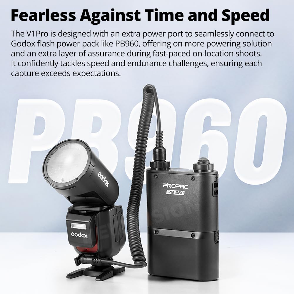 Amazon | GODOX V1Pro F 丸頭カメラ フラッシュ 2.4G X ワイヤレス HSS 