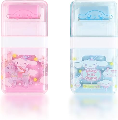 Paquete de 2 borradores lindos para niños, borradores kawaii de perro blanco, borradores de escritorio para mascotas, suministros de regreso a