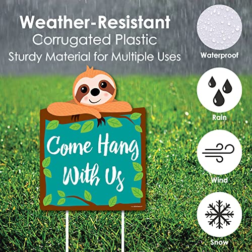 Let's Hang - Sloth - Party Decorations - Baby Shower Or Birthday Party Welcome Yard Sign #TOP5