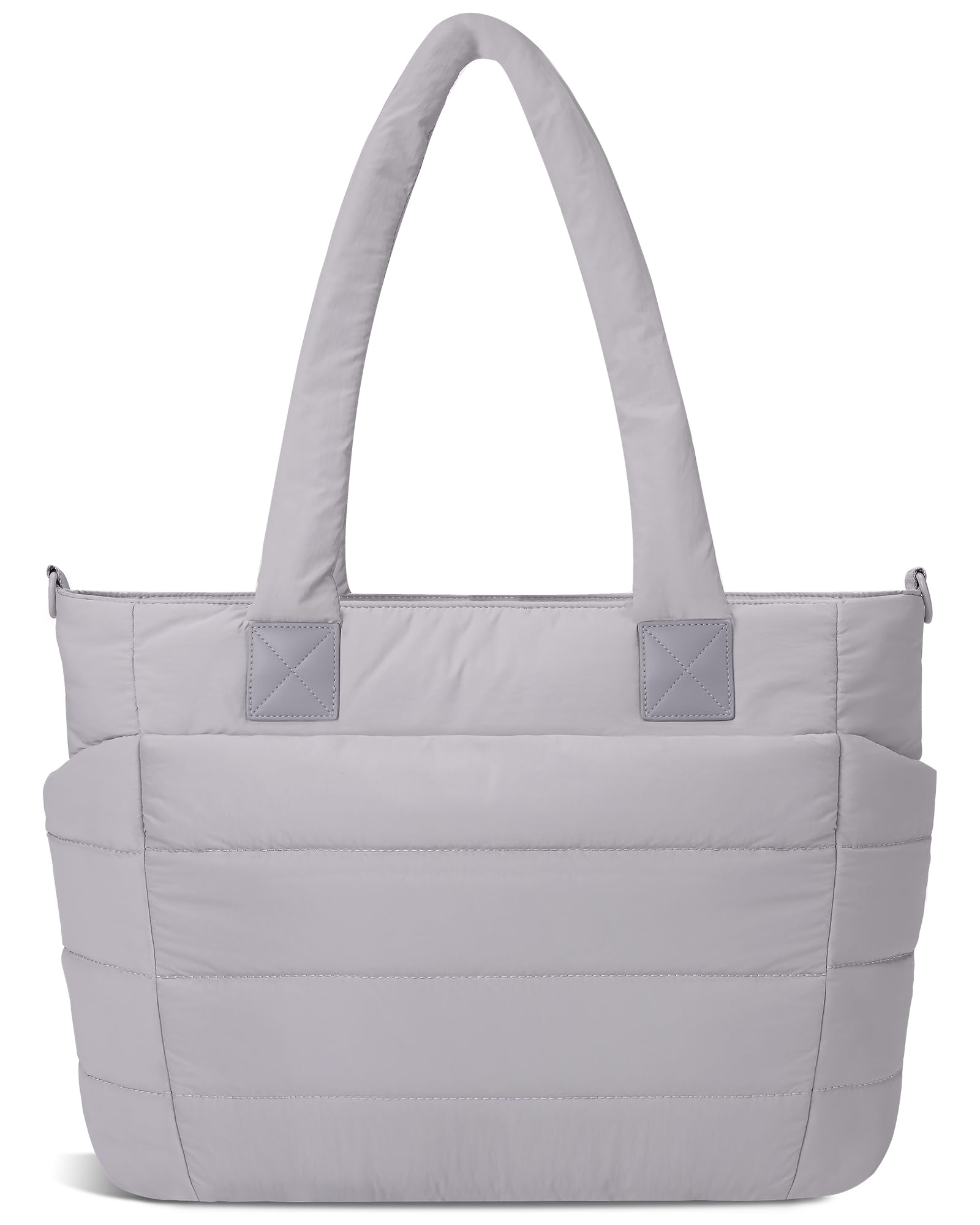 Tote Bag for Women Puffer Work Tote Handbag Large Quilted Nurse Bag with Zipper for Travel