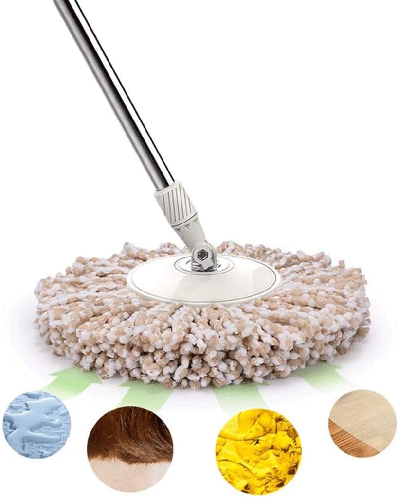 Rotating Mop, Microfiber Spin Bucket Floor Cleaning System 360° Automatic Swivel , for Home Kitchen and All Surfaces