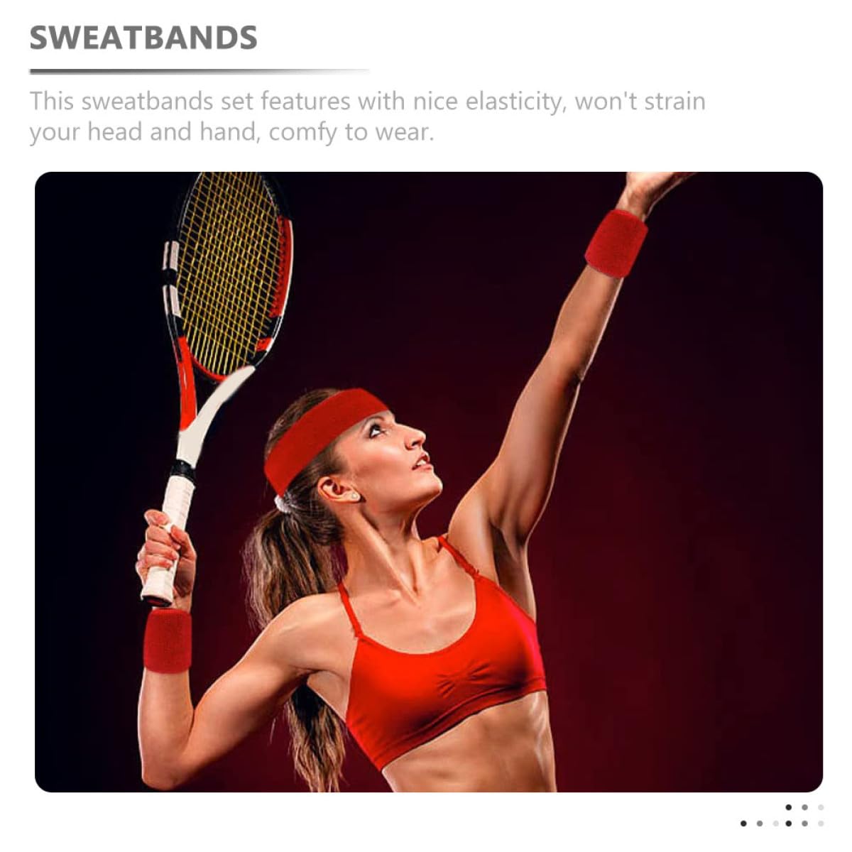 Healeved Elastisches Schweißband 18 Stück mit Stirnband Handgelenkbändern aus Weichem Polyester Atmungsaktiv Formstabil für Herren Damen Beim Tennis Basketball und Laufen