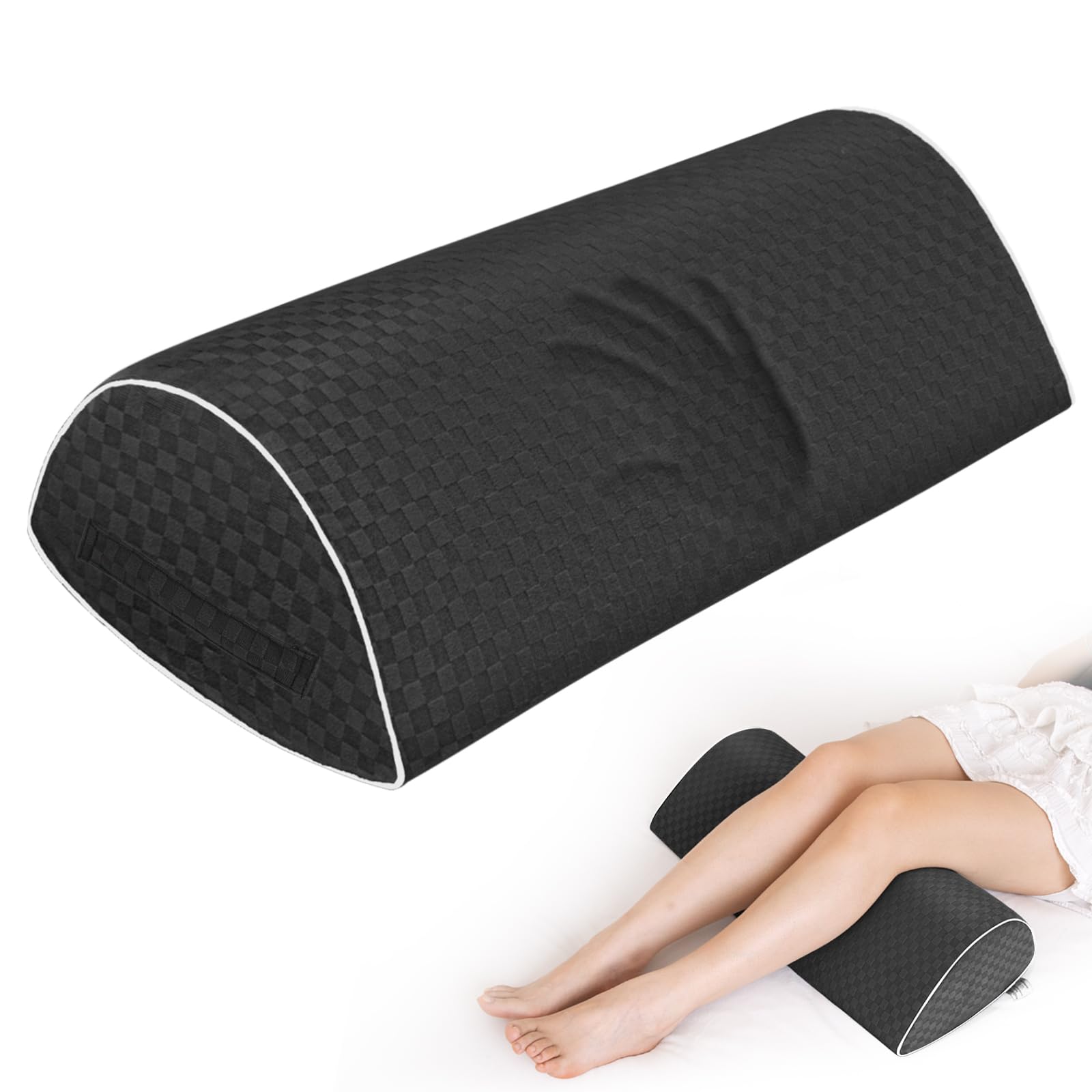 Knee Pillow for Back Sleeping Ergonomic Memory Foam Cushion for Hip Back Pain Relief Leg Wedge Pillow for