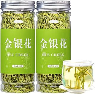 Hee Creek Honeysuckle Tea 2.82OZ (80g) Natural Herbal Tea, Canned Honeysuckle, Can Be Drunk with Wolfberry and Chrysanthemum, Jin Yin Hua 金银花