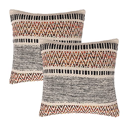 REDEARTH · Textured Throw Pillow Cushion Covers - Boho Tufted Decorative Farmhouse Cases Fall Set for Couch - Sofa - Bed - Dining - Patio - Outdoor - 100% Cotton (18