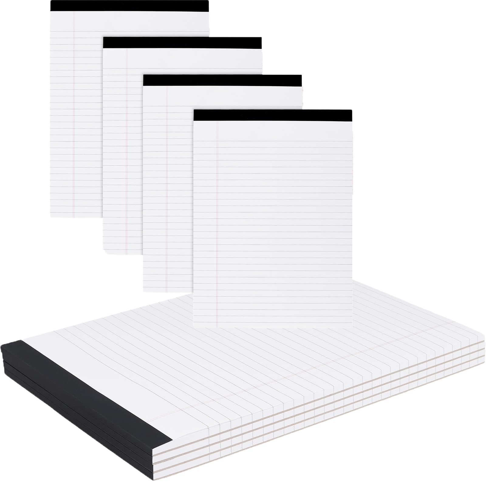 HAKZEON Lot de 8 blocs-notes perforés lignés A4 de 20,3 x 29,9 cm, bloc-notes lignés blancs pour bureau, réunion d'affaires, rédaction de documents juridiques