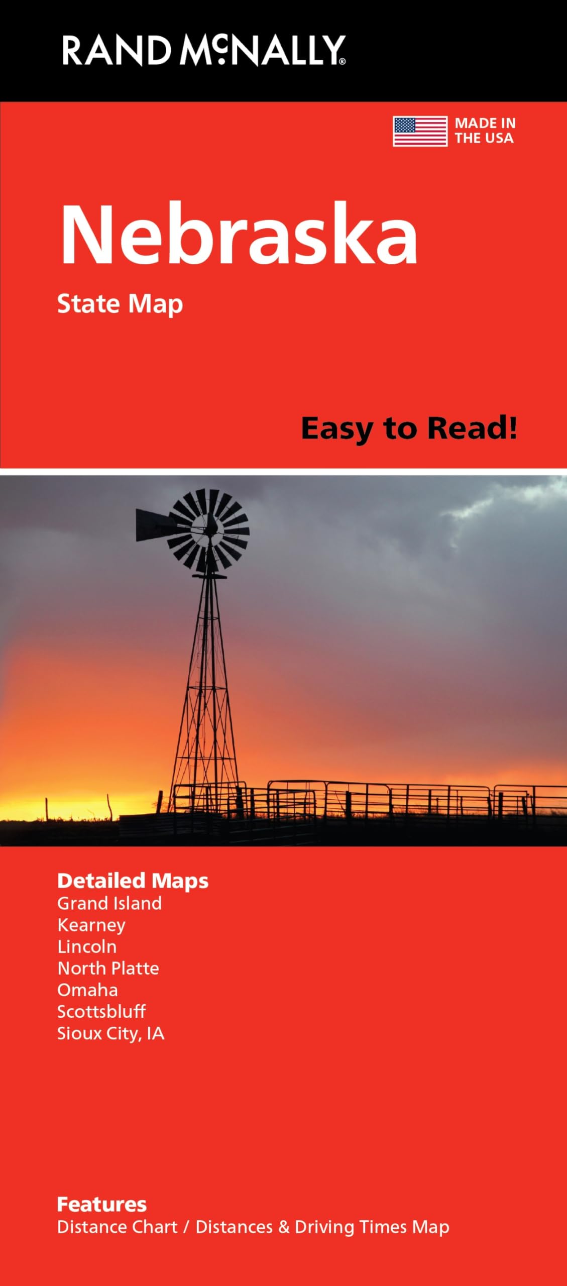 Nebraska State Map - Easy to Read