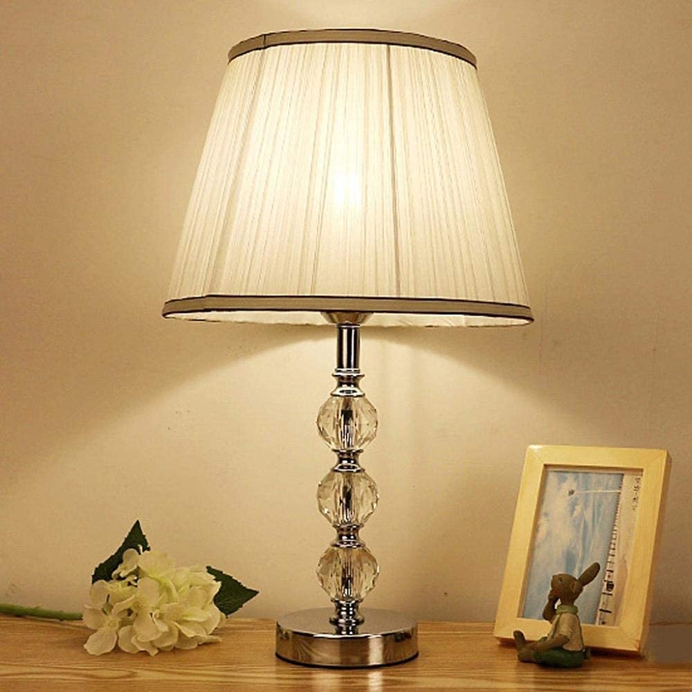 Futchoy Lampe De Table En Cristal, Lampe De Chevet De Chambre, Petite