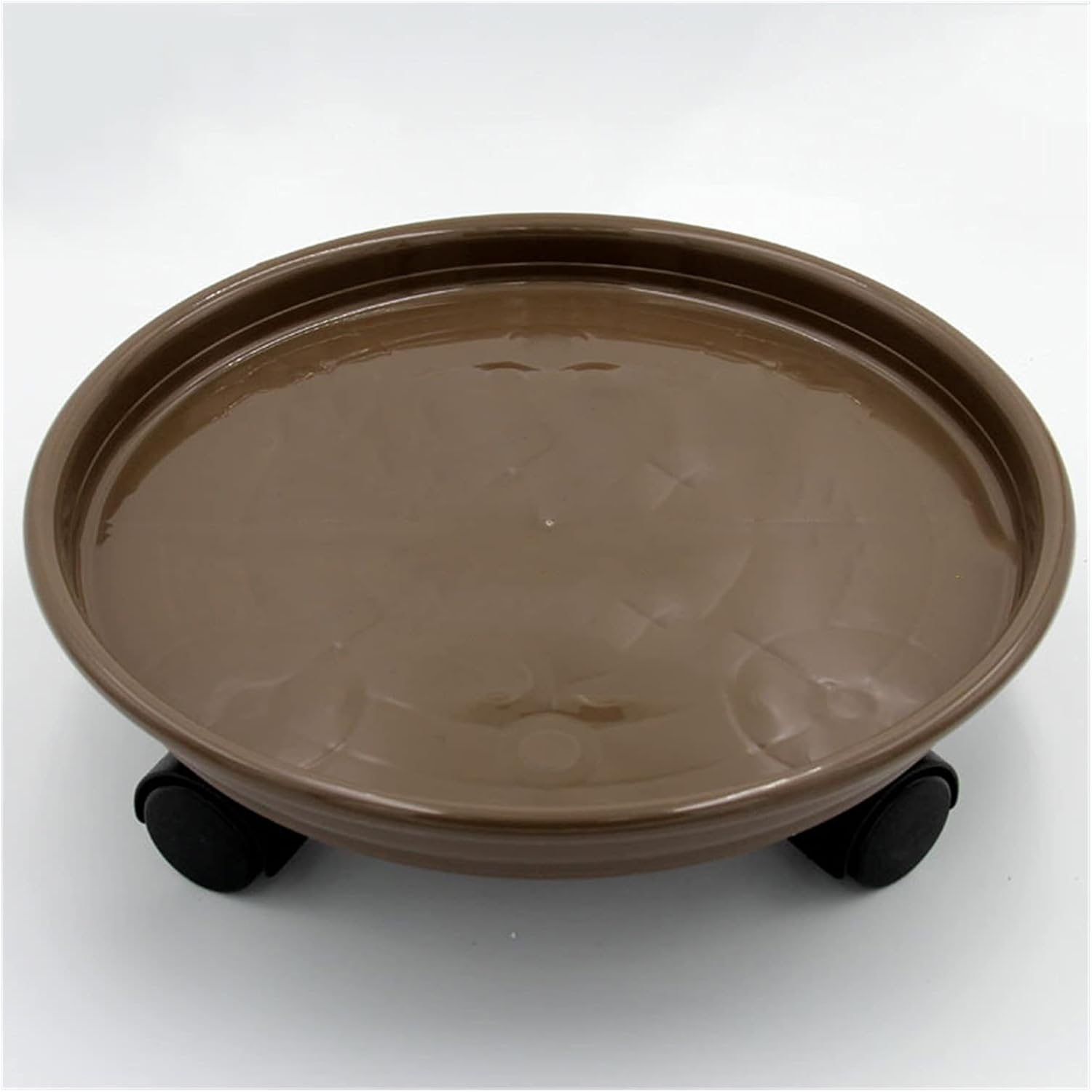 Wooden Vase Base Heavy Duty Plant Stand with Wheels, Round Plant Caddy On - Outdoor Flower Pot Rack On Rollers - Indoor Dolly Holder Rolling Tray Coaster Wooden Vase Stand ( Color : B , Size : L )