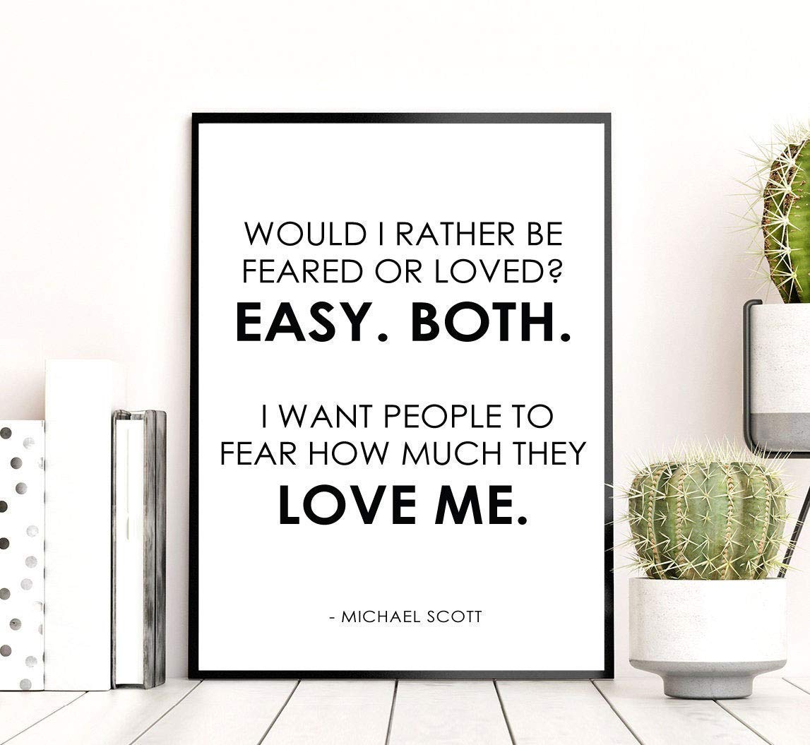 Buy Michael Scott Motivational Quote Poster Set 11x14 UNFRAMED Wall