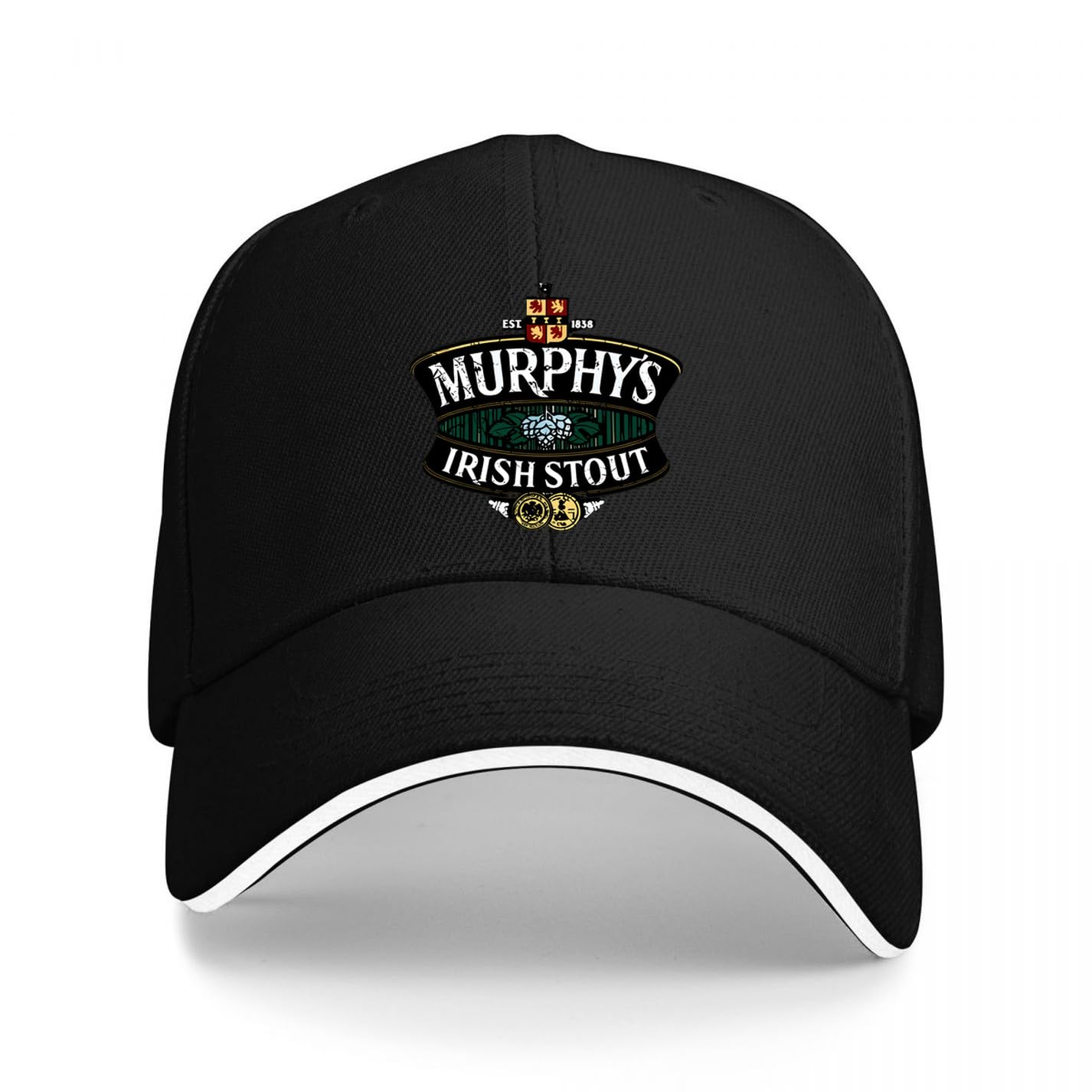 Uhrzhzz Baseball Cap Murphy's Irish Stout Vintage Worn Look Black Dad Trucker Hat