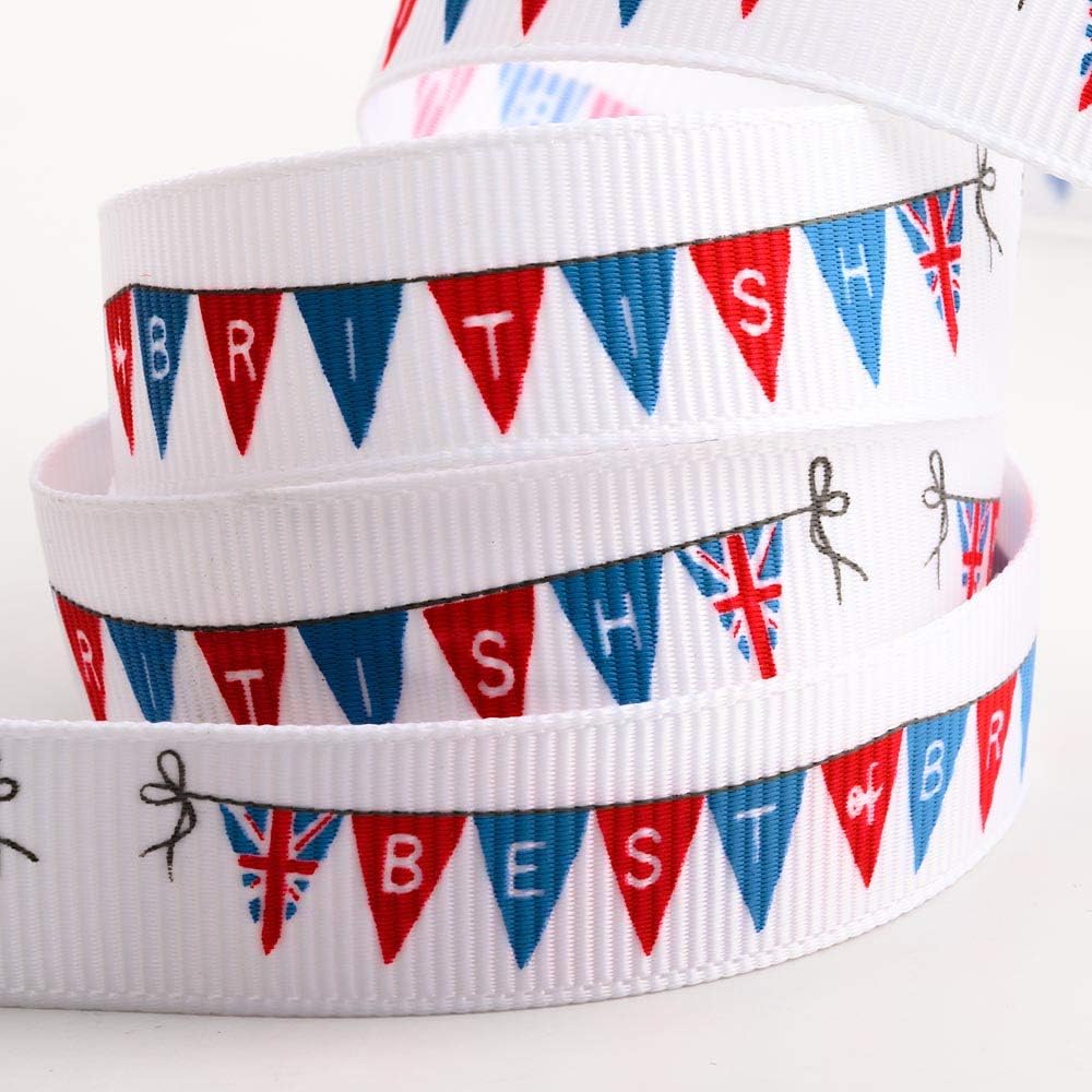 Union Jack Ribbon 16mm x 10M Grosgrain
