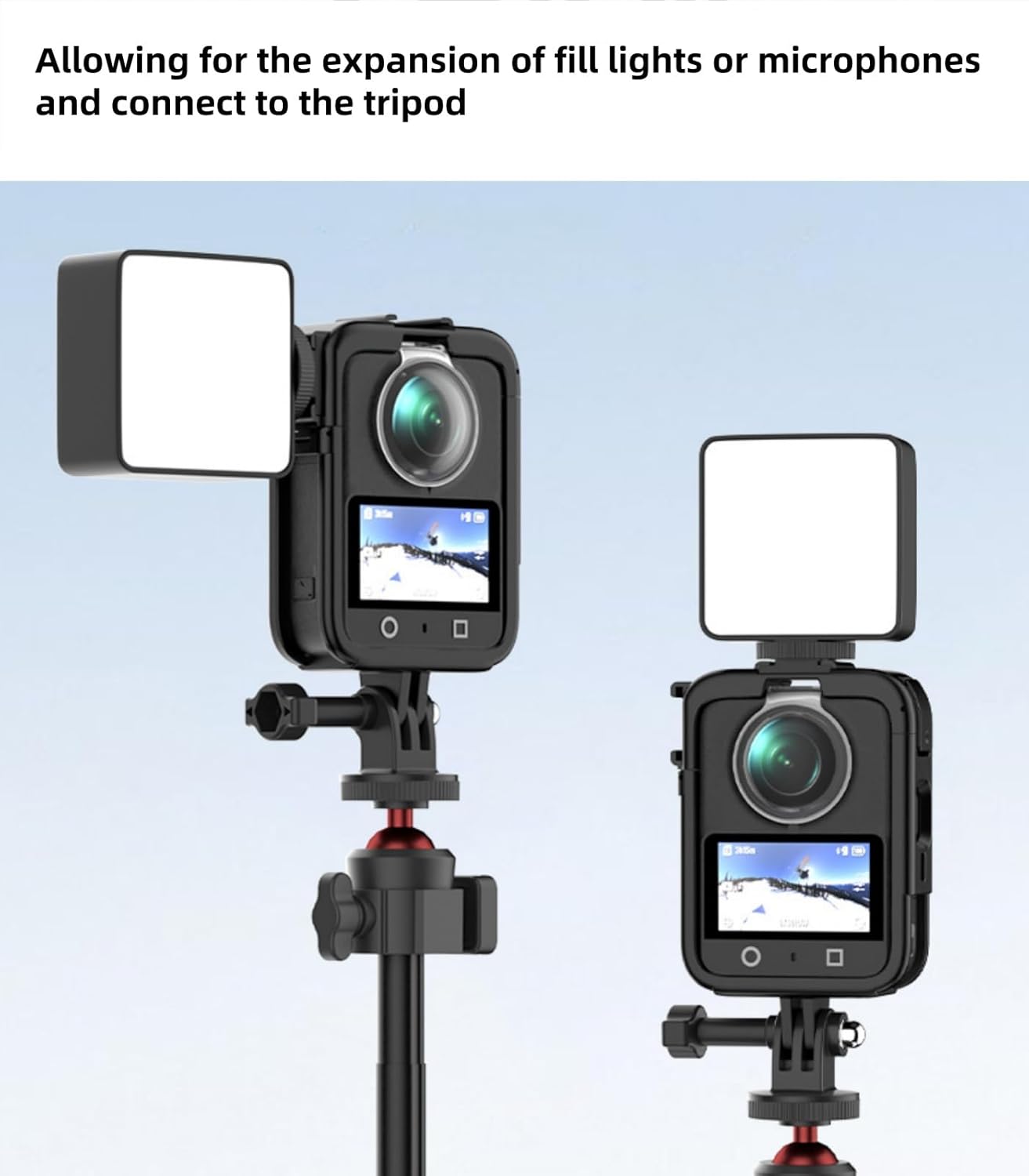 Cage Protective Frame Compatible for DJI Osmo 360, Lightweight and Durable Plastic Housing Cage with Cold Shoe for Osmo 360, Come with Mount Adapter & Thumb Screw - Image 2