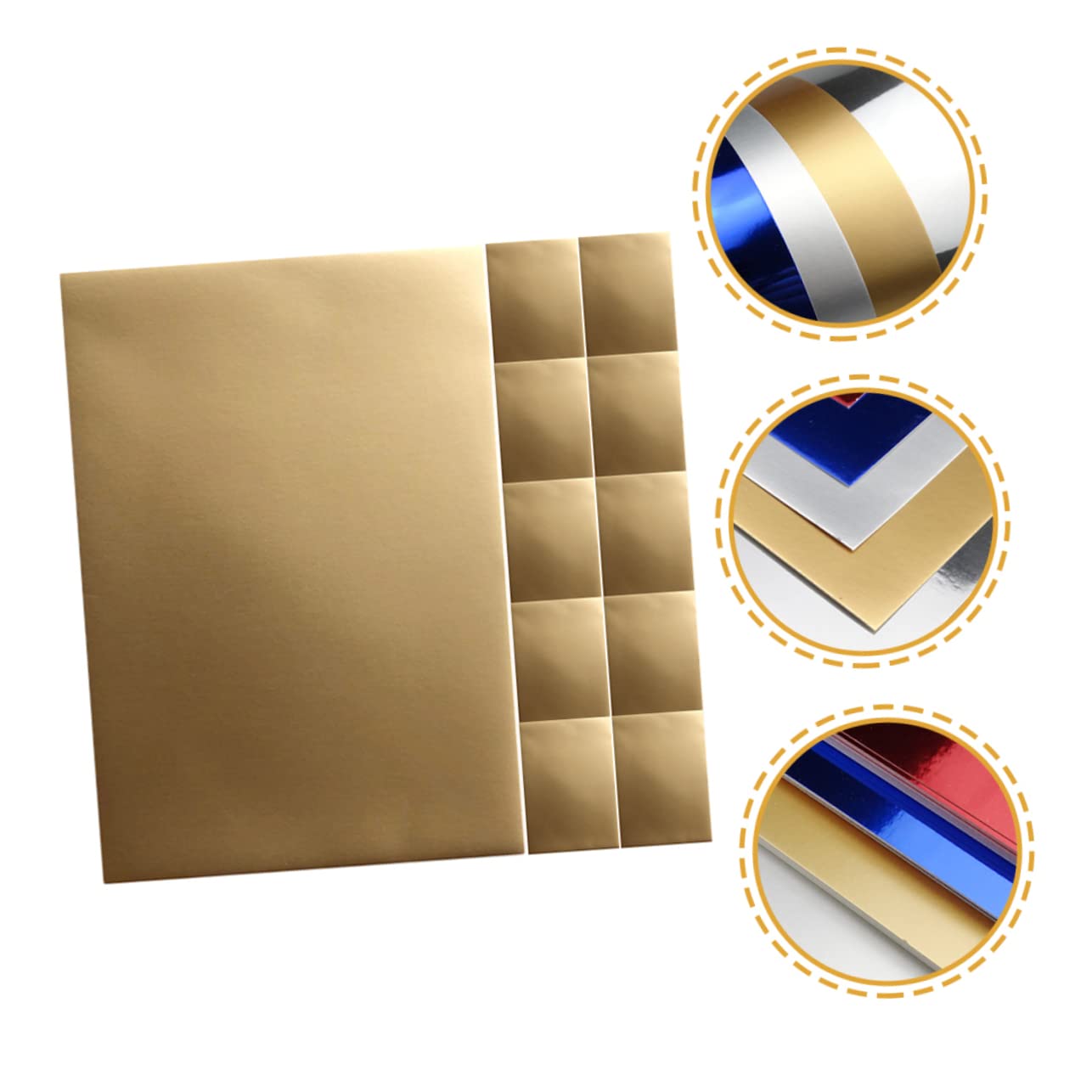 Goldenes Origami Papier A4, 25 Blatt, Faltpapier für Bastelprojekte
