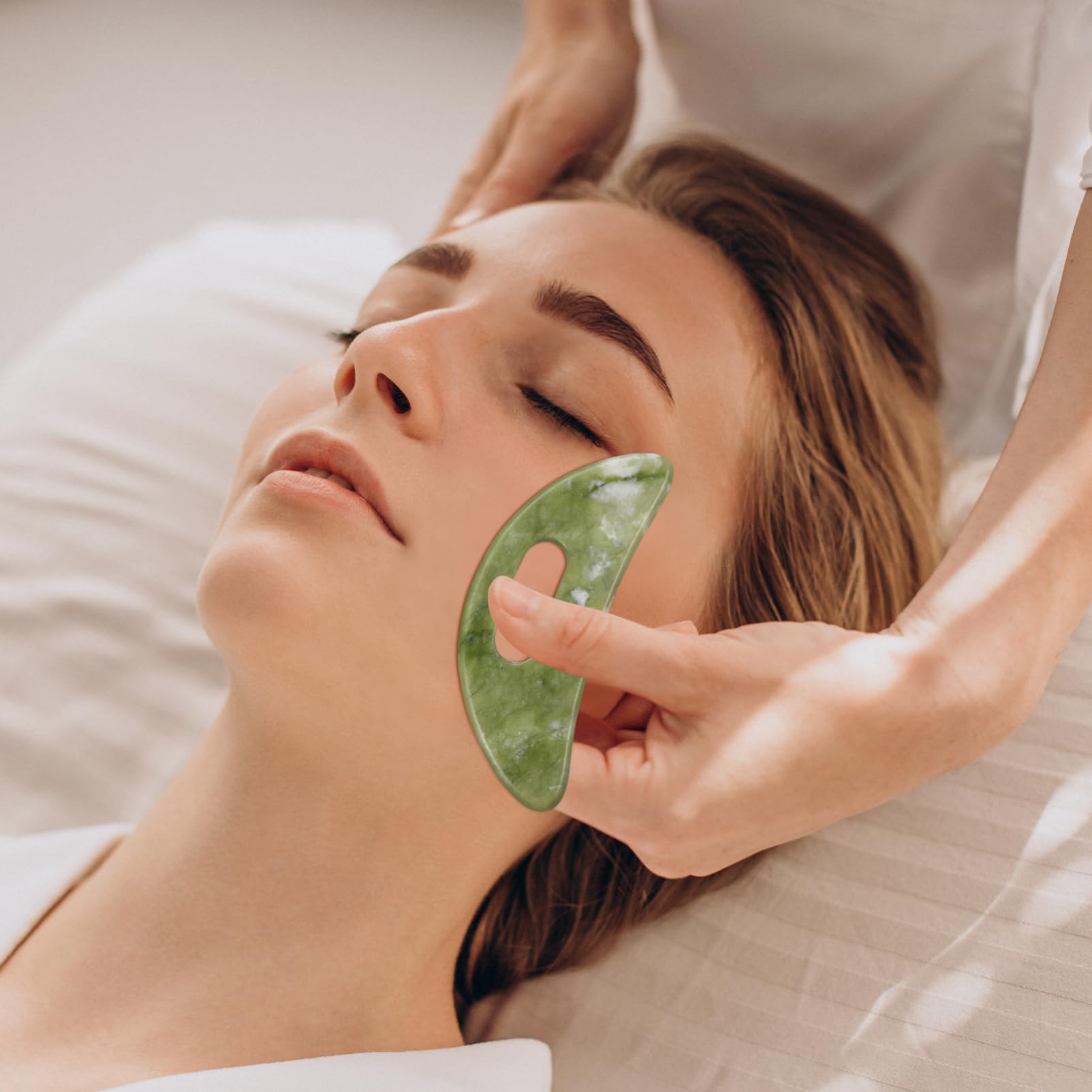 MAGICLULU 5 Piezas Tabla de raspar de jade tratamiento facial masaje facial gua sha electrico herramienta facial gua sha masajeadores faciales masajeador facial masajeador muscular Xiuyu