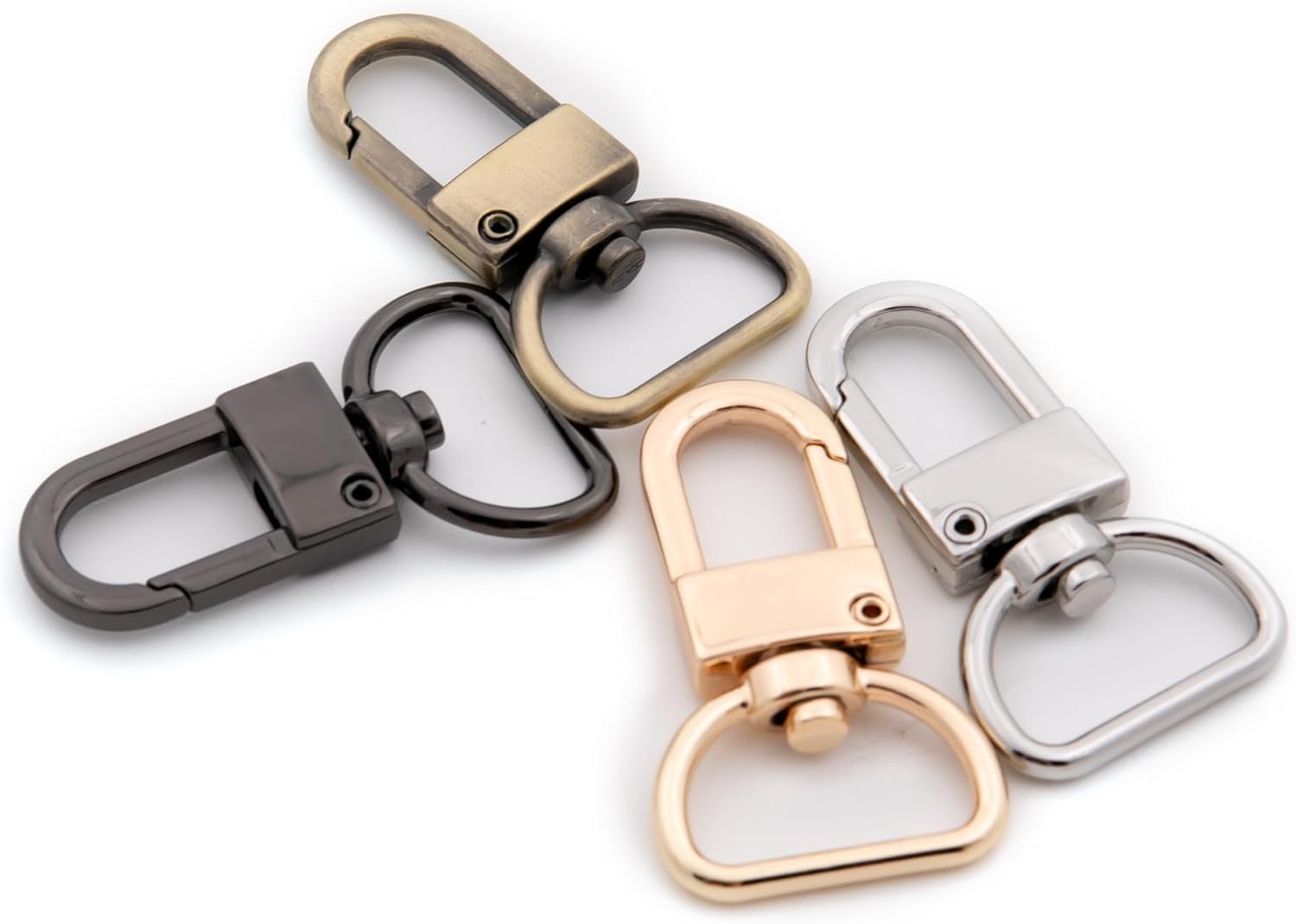 Swivel Snap Hook, 10 PCS Push Lobster Clasps Clips Bag Charm for Replacement Craft Lanyard Purse Making (Gold,5/9") - Image 3