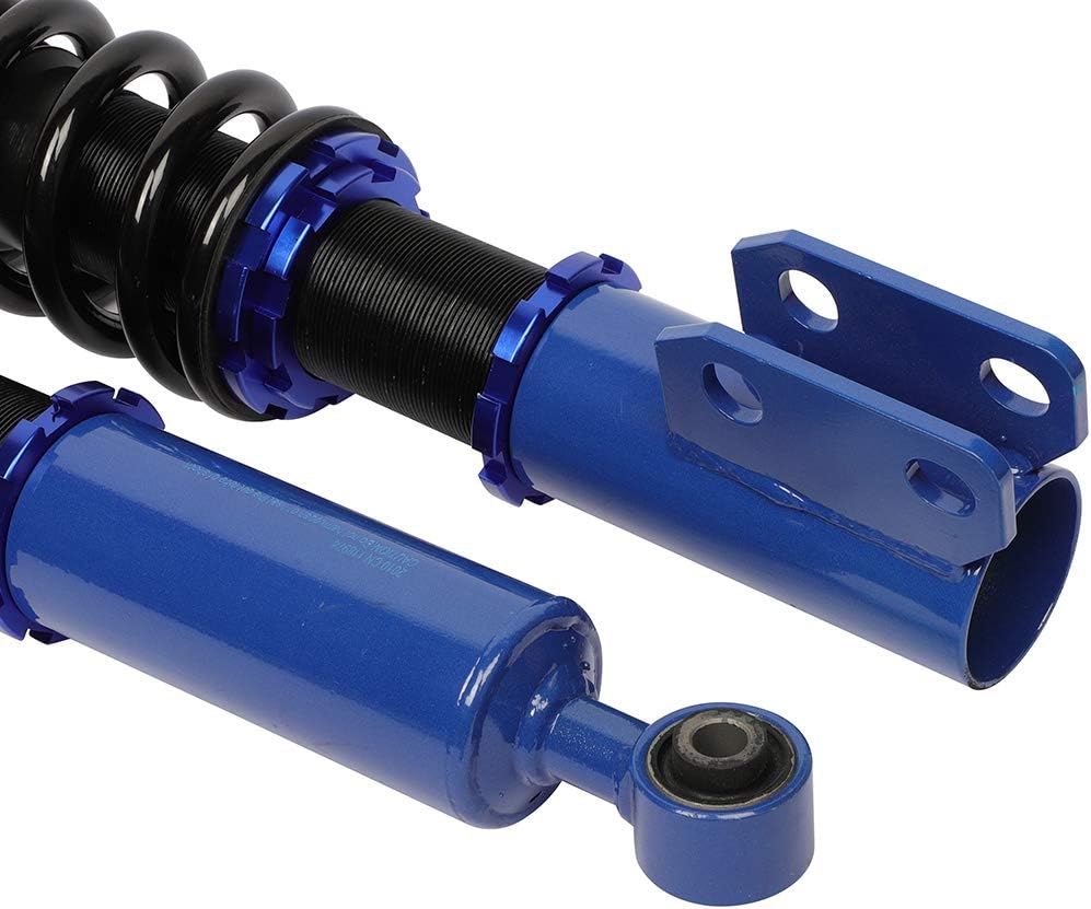Adjustable Height Coilovers Struts Front And Rear Fit for 1994-2004 for Ford for Mustang Coil Spring Over Shock (Set of 4) - Blue