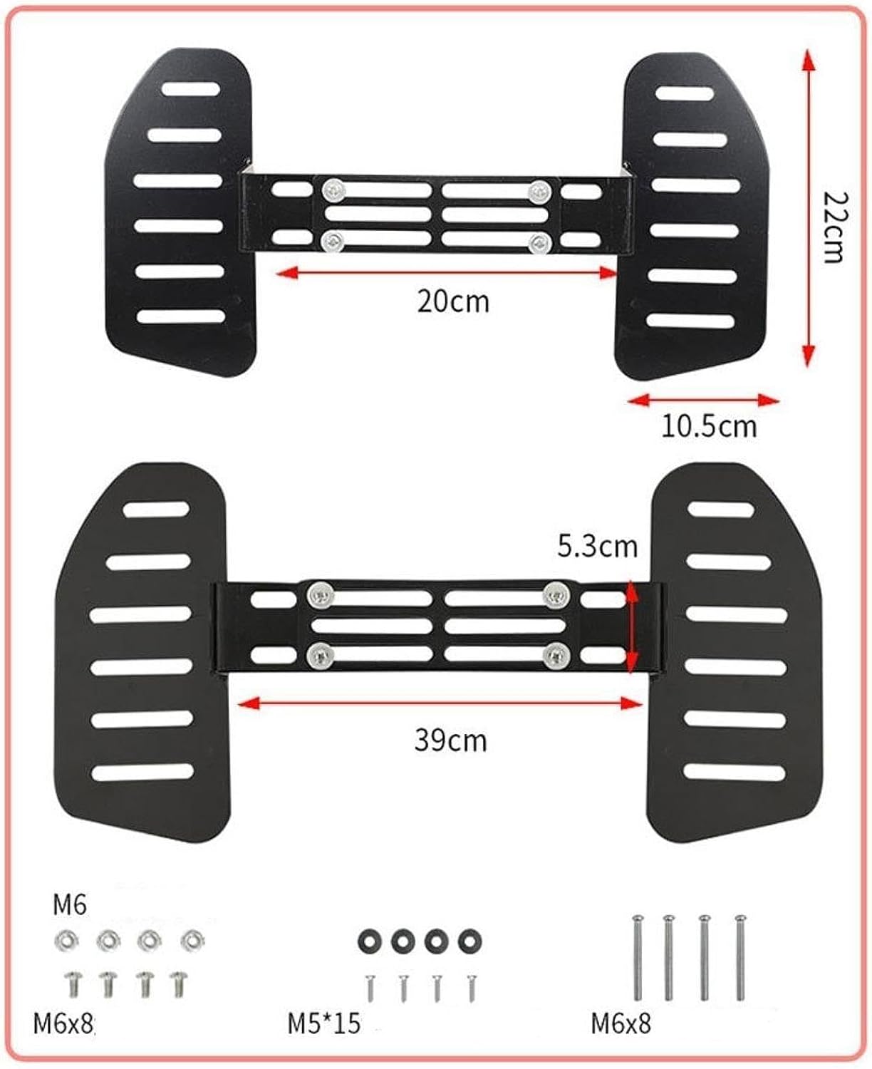 Electric Bike Footrest, Comfortable Front Scooter Pedal to Rest Your Feet, Removable & Adjustable Footrest Motorcycle Pedals, Easy Installation Replacement for E-Bikes Motorcycle
