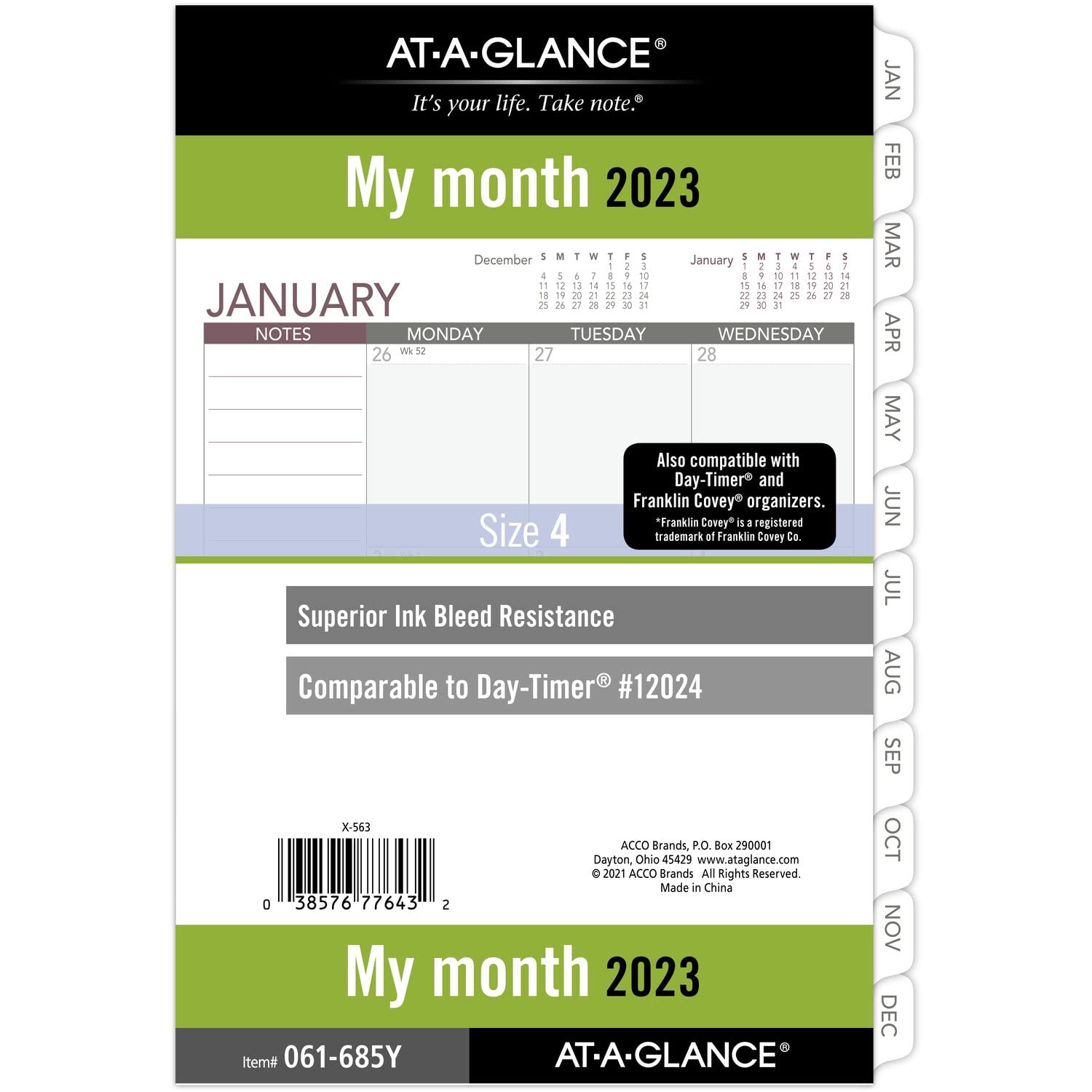 Buy 2023 Monthly Planner Refill by ATAGLANCE, 12024 DayTimer, 51/2