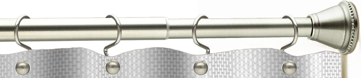 Popular Bath Shower Curtain Tension Rod, Pavillion Collection, Brushed Nickel
