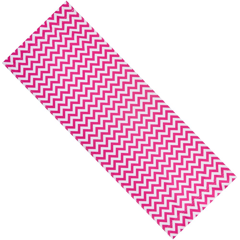 GORGECRAFT Beach Sling Chair Replacement Canvas 120X43cm Outdoor Chairs Cloth Replacements Pink and White Stripes Reclining Patio Folding Chair Fabric for Sunbathing Garden Courtyard Relaxation