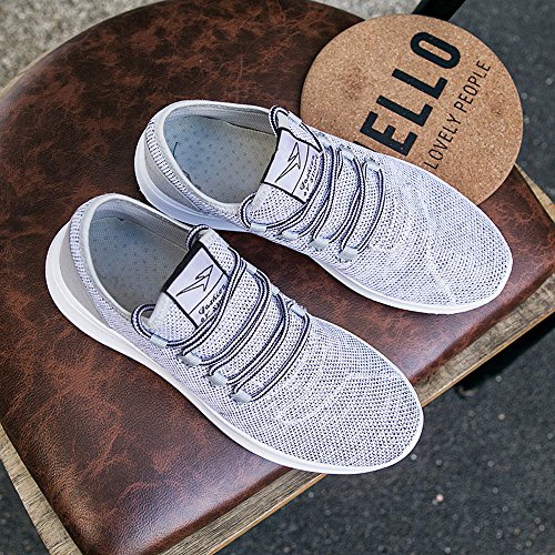 Image of KEEZMZ Men's Running Shoes Fashion Breathable Sneakers Mesh Soft Sole Casual Athletic Lightweight Gray-45