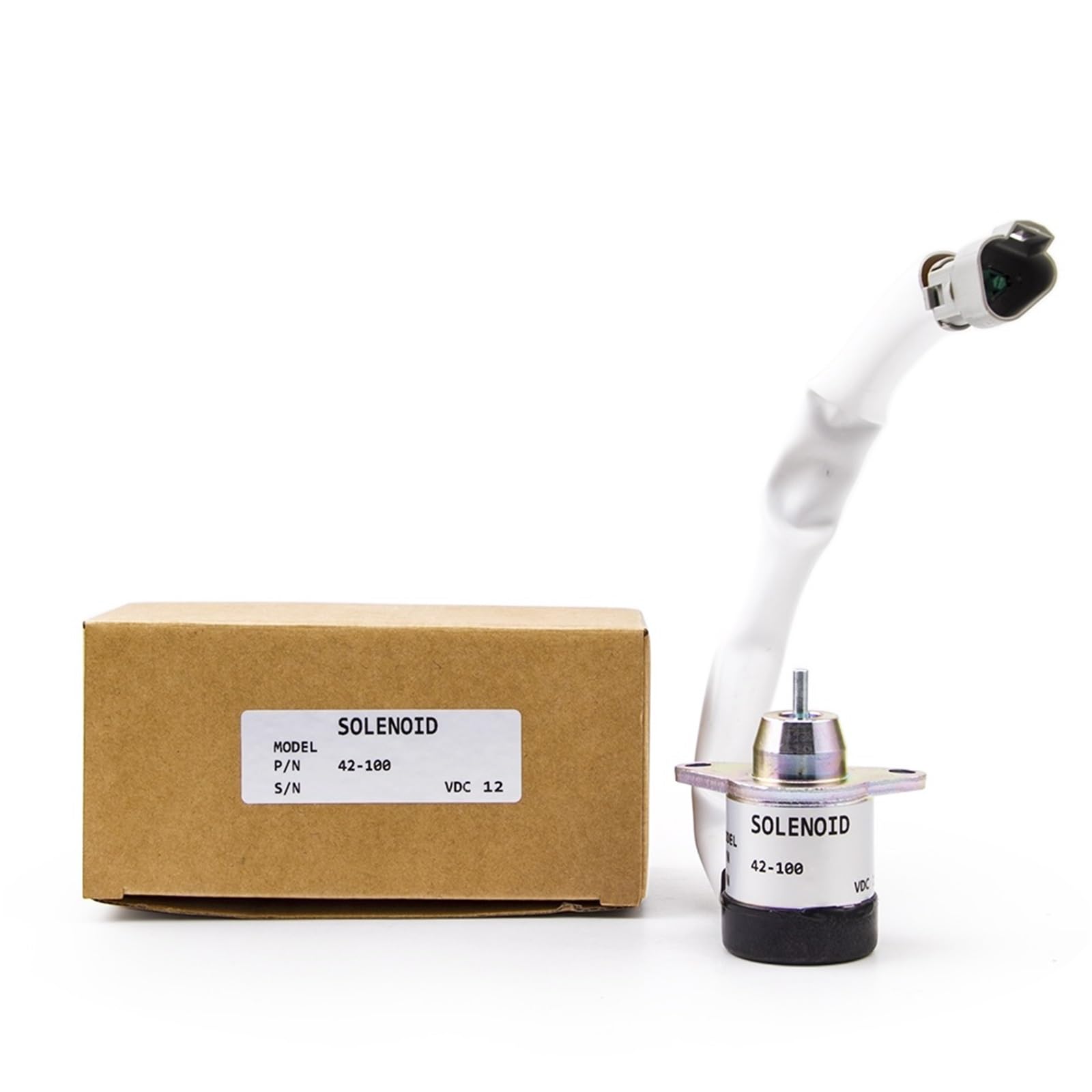 Solenoide de corte de combustible Solenoide de apagado de combustible para válvula de extinción de incendios de motor diésel DC12V 42-100, compatible con Yanmar 1500-3076, Thermo King