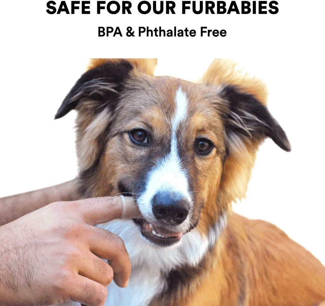 Jasper 360º Dog Fingerbrush Toothbrush Kit (4-Pack) Ergonomic Design, Full Surround Bristles for Easy Teeth Cleaning, Dental Care for Puppies, Cats and Small Pets, Multi-Colored : Pet Supplies