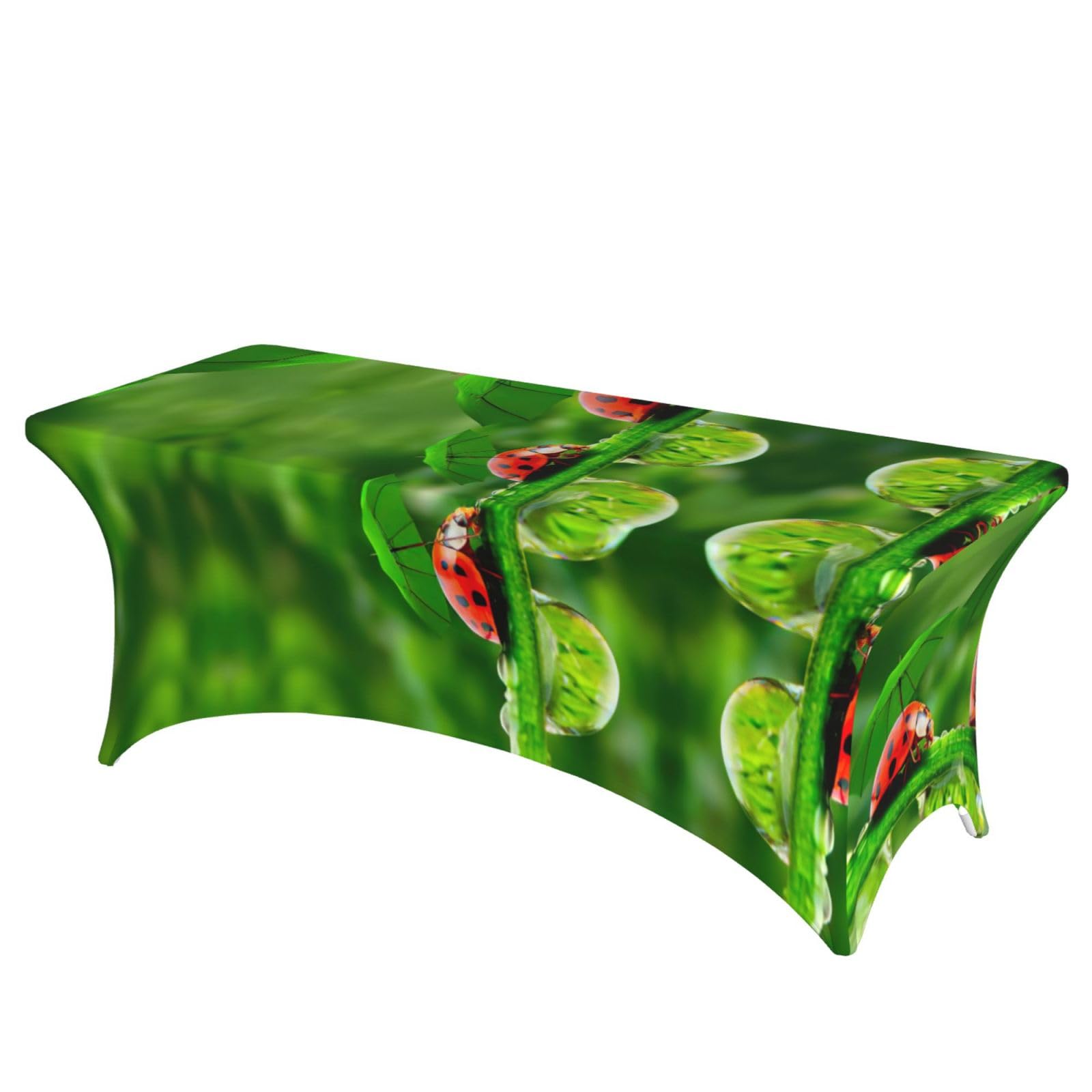 Housse de table rectangulaire 1,8m extensible EdWal avec motif coccinelle