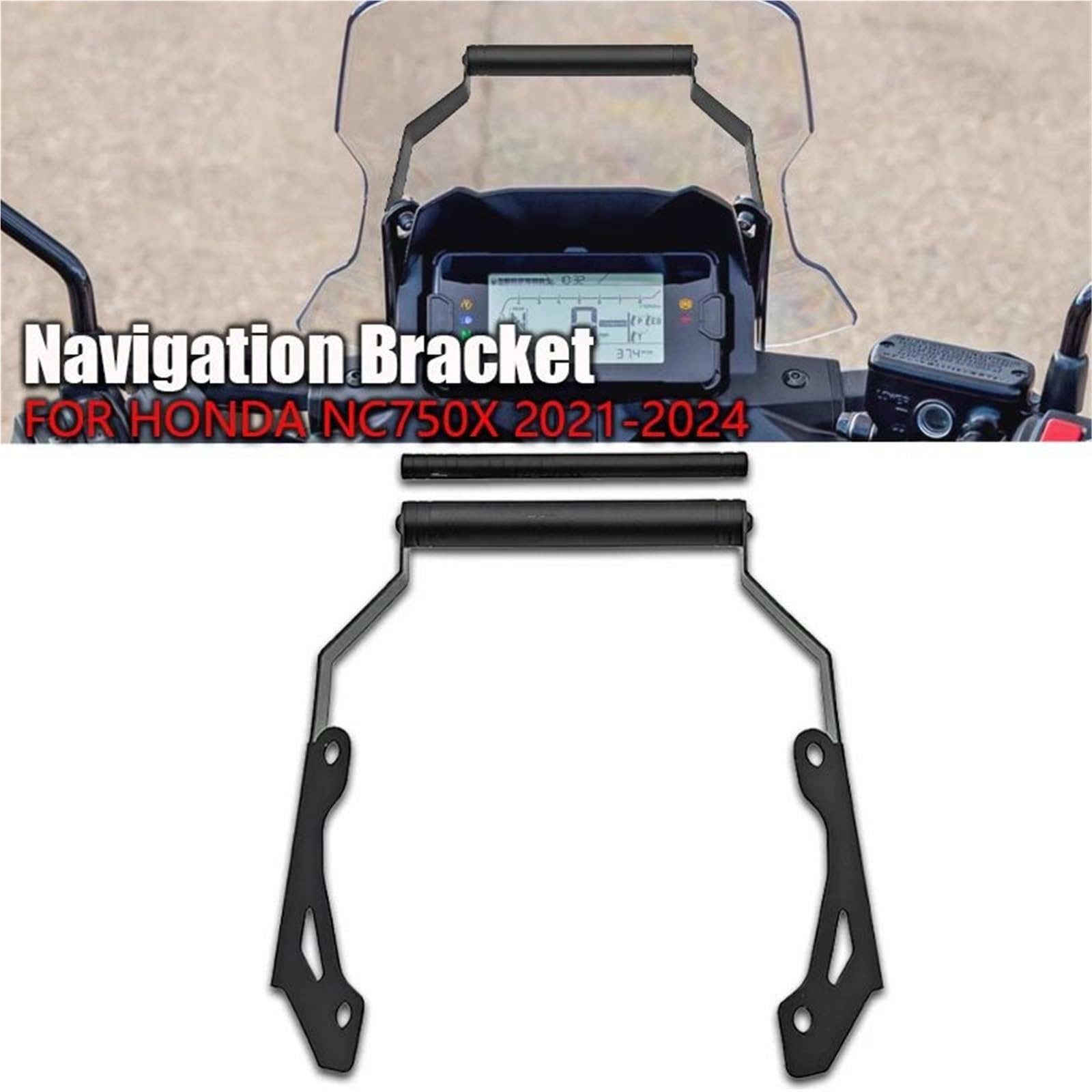 Uchwyt na telefon Uchwyt Do telefon motocyklowy pasujący do NC750X DCT NC 750X 2021-2024 12/22MM Uchwyt montażowy nawigacji GPS Uchwyt do nawigacji GPS(22mm nologo)