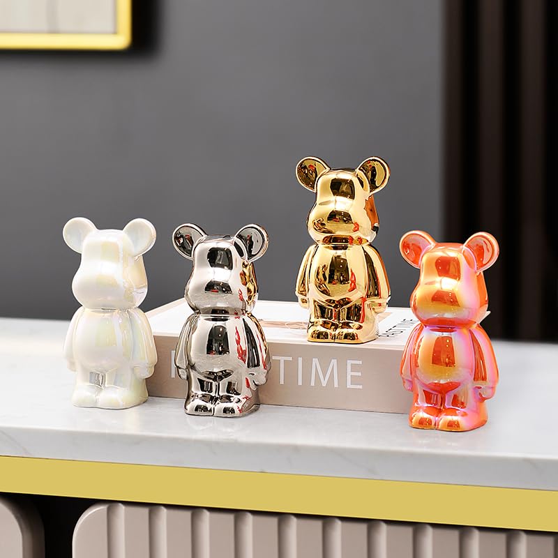 Set de 5 Figuras Osito de Resina para Decoración Moderna miniatura 4