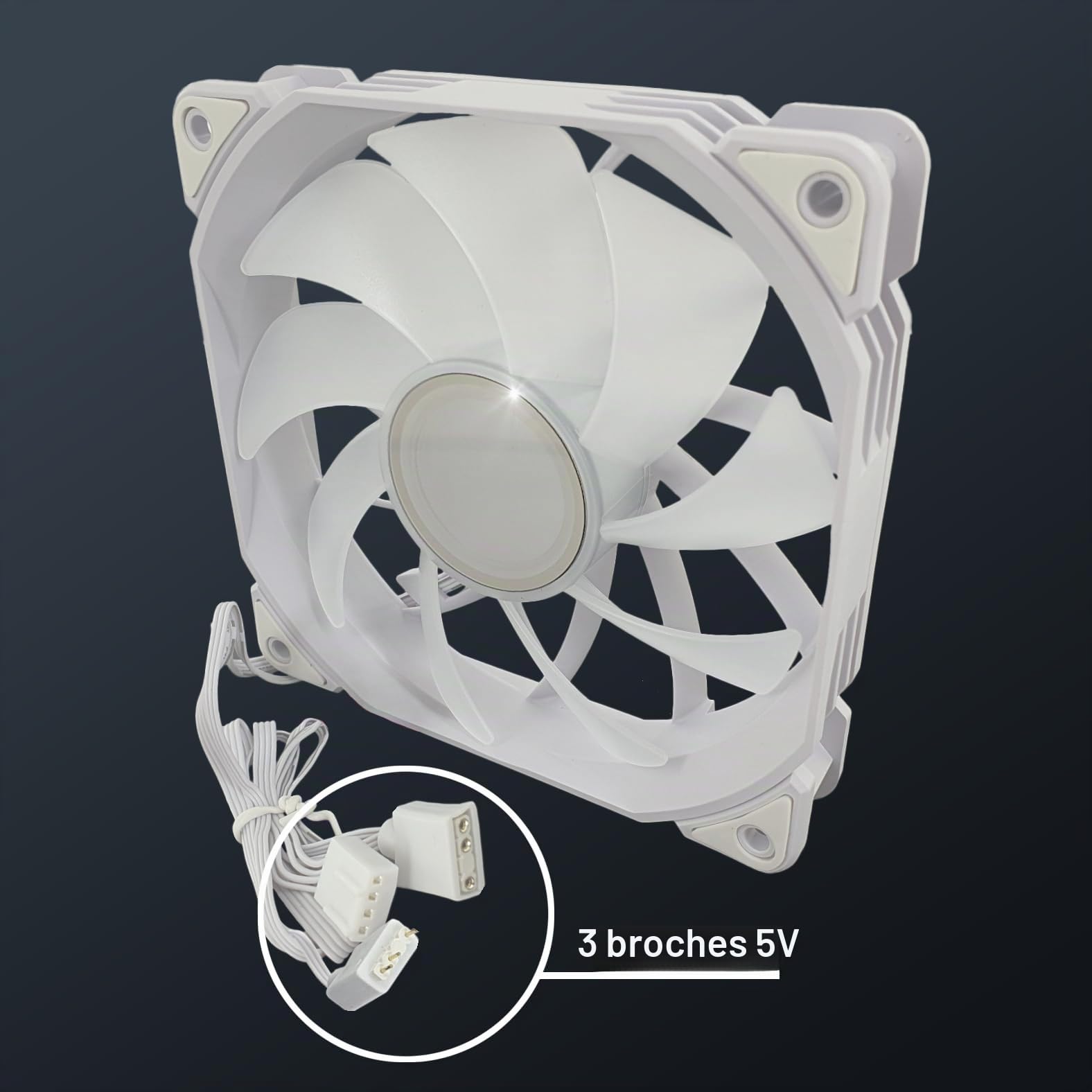 EMPIRE GAMING – Guardian P-W120 Watercooling AIO PC Gamer - Refroidissement de CPU Liquide ARGB 3 Pins 5V - 1x120MM - Intel LGA 1700/1200/115X/1366/2066/2011,AMD AM5/AM4 - Blanc