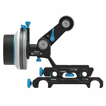 Fotga DP500III Mark III Quick Release Dampen Follow Focus A/B Hard Stop with Swing Rocker Arm for 15mm and 19mm Rods System for Blackmagic BMCC BMPCC 5DIII 5DIV A7R A7S GH3 GH4 D500
