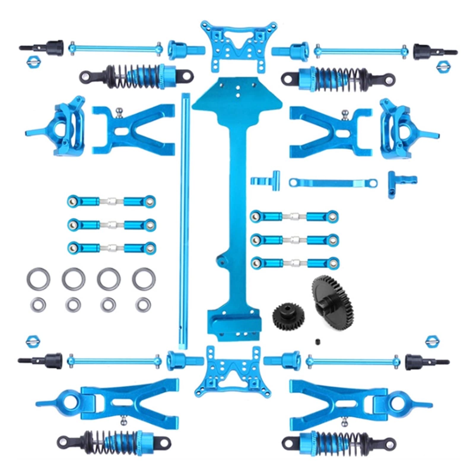 1 zestaw kompletny zestaw części do modernizacji i płyta podwozia 1/18, dla WLtoys, A959-B A969-B A979-B K929-B elektryczny samochód RC Off Road Buggy Zdalny amortyzator samochodowy