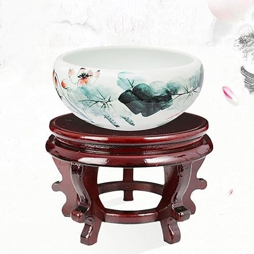 Miniatura 5 de YARNOW Soporte de madera para plantas rústicas para macetas, taburete nuevo estilo oriental, platillo para plantas suculentas, maceta, paleta,