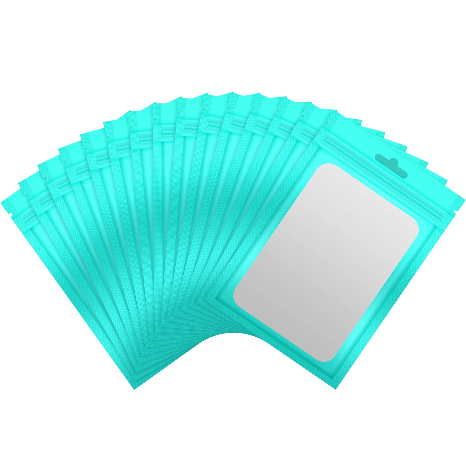 Boao 100 Pieces Resealable Foil Food Storage Bags with Clear Window Coffee Beans Candy Packaging Pouch for Food Small Business Supplies for Jewelry