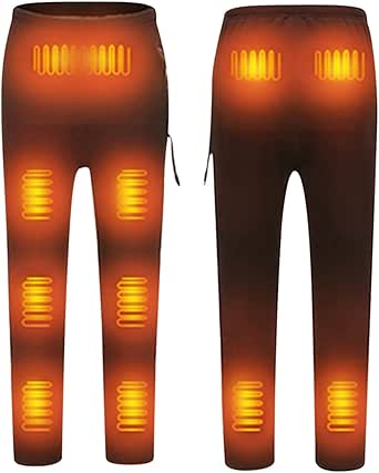 Pantaloni riscaldati elettrici unisex | Pantaloni riscaldati per uomo e donna | 10 zone di riscaldamento, pantaloni termici elettrici, 3 modalità di temperatura, impermeabili, lavabili, riscaldanti