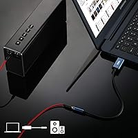 Vista 3 de MillSO Adaptador USB a conector de audio de 0.138 in, azul zafiro TRRS USB a conector de audio AUX, tarjeta de sonido estéreo externa