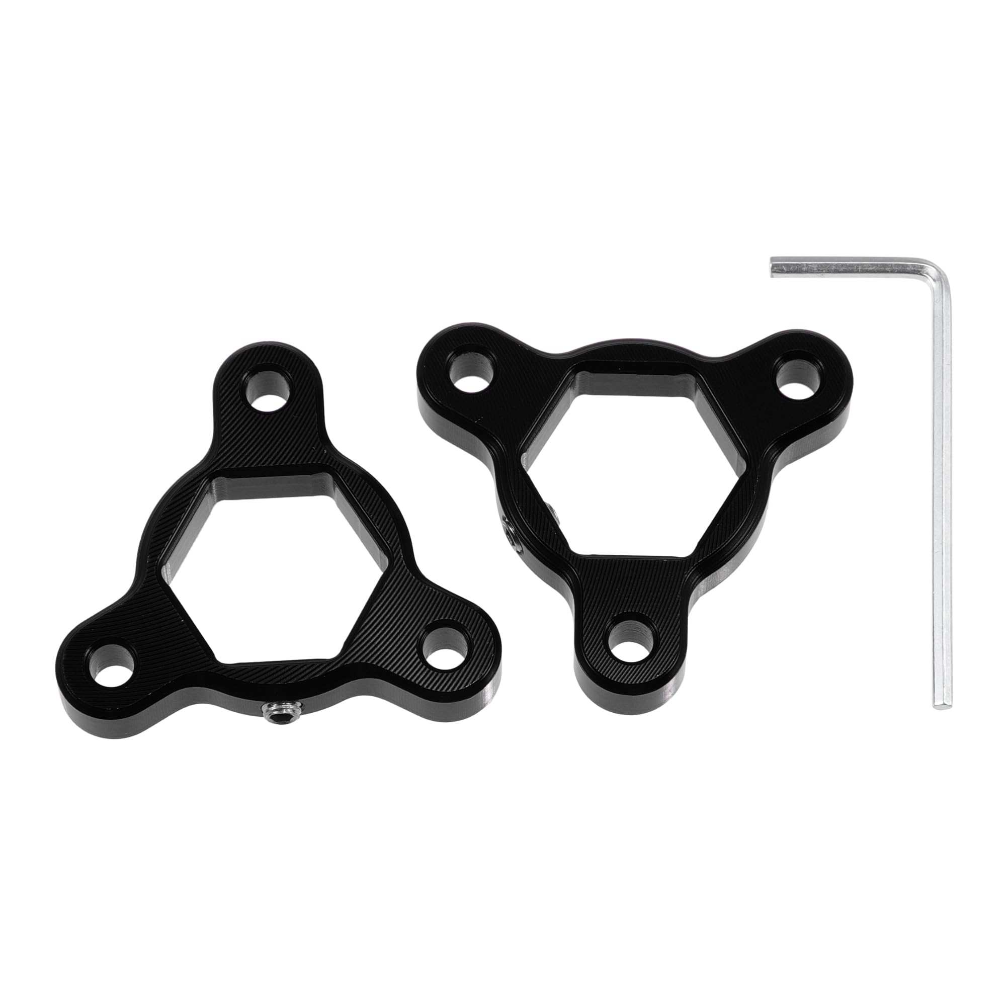 Motoforti Regolatori di precarico forcella CNC in lega di alluminio nero da 19 mm per la maggior parte delle motociclette - Confezione da 2